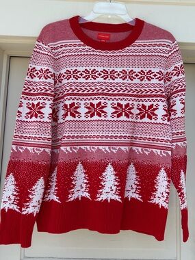 Holiday Holiday Lane Red and White Sweater - women's